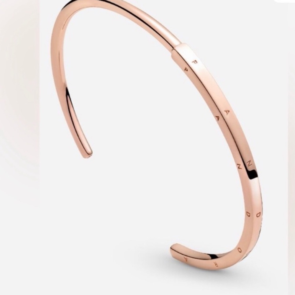 Pandora Signature ID Bangle Rose Gold